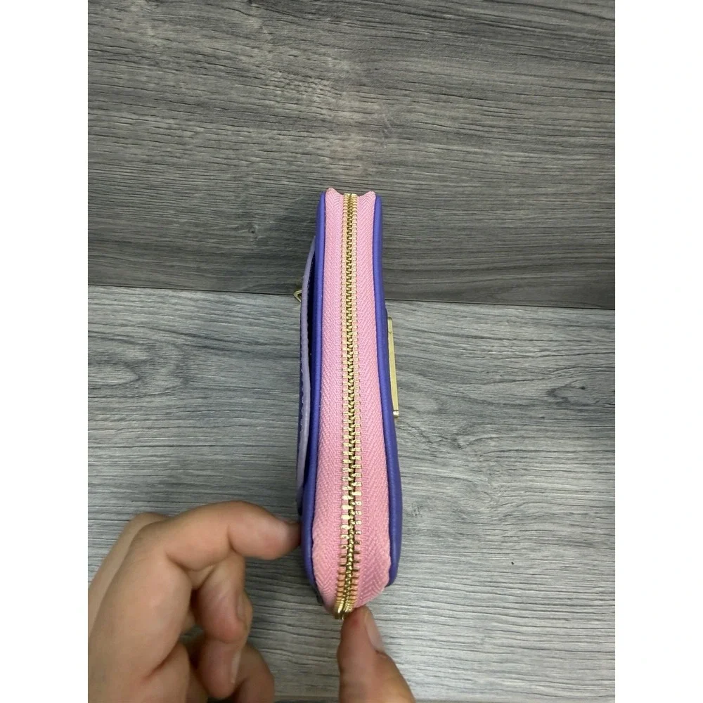 Coraline Loungefly Zip Around Wallet Glow In The Dark Pink Purple Functional